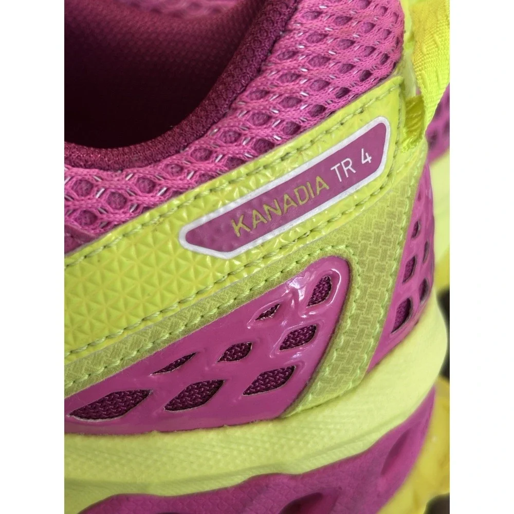 adidas Kanadia TR 4 Women's 8.5 Pink Lime Green Trail Running Sneakers